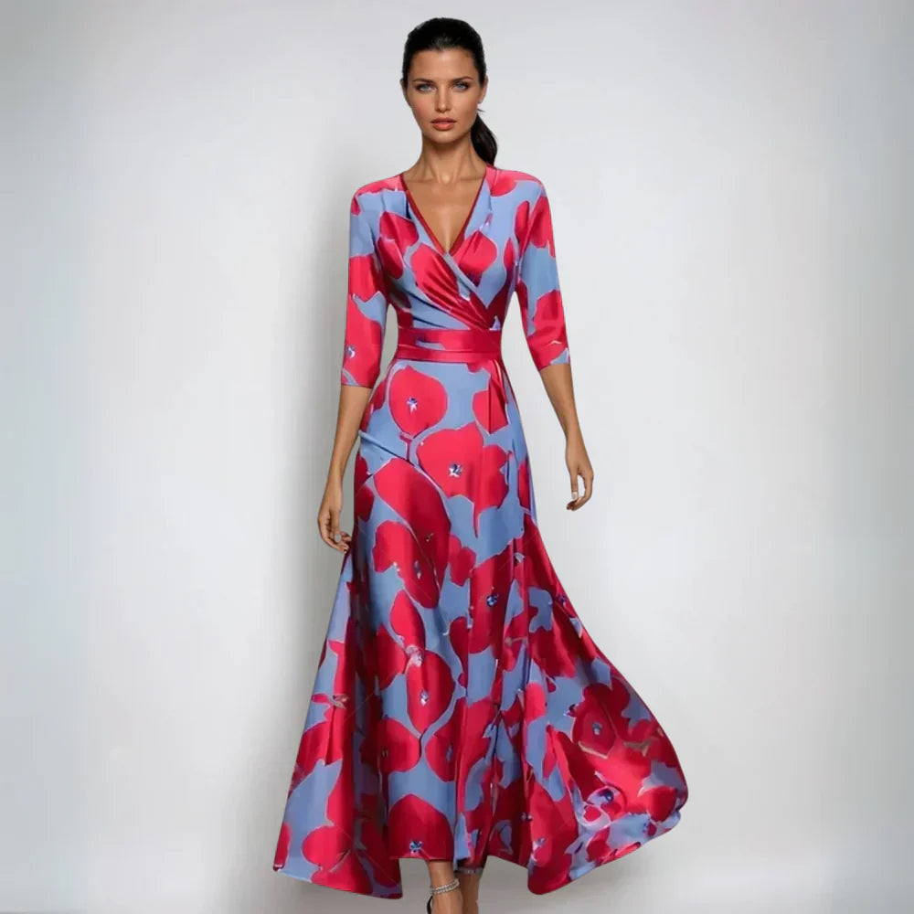 Emily™ | Robe portefeuille fleurie et élégante