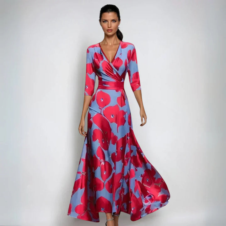 Emily™ | Robe portefeuille fleurie et élégante