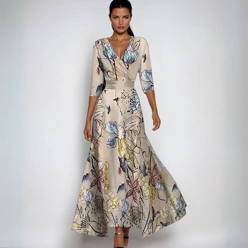 Emily™ | Robe portefeuille fleurie et élégante