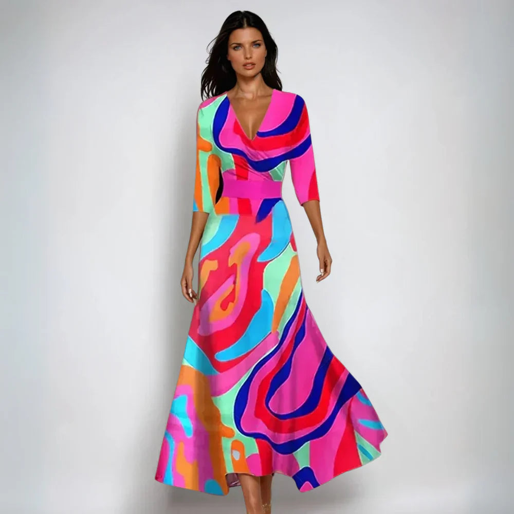 Emily™ | Robe portefeuille fleurie et élégante