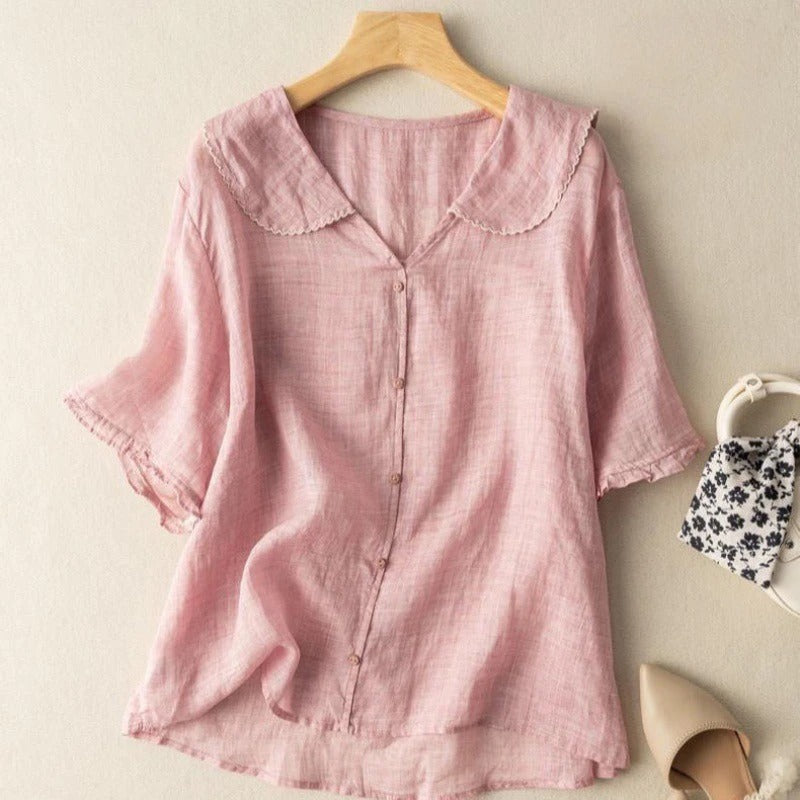 Chemise légère en lin pour femme