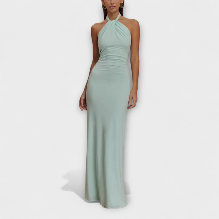 Lagune – Robe Longue Fluide à Col Halter