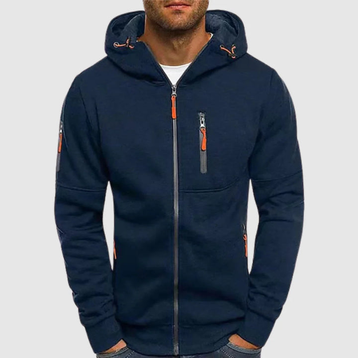Terzo - Sweat à capuche zippé décontracté