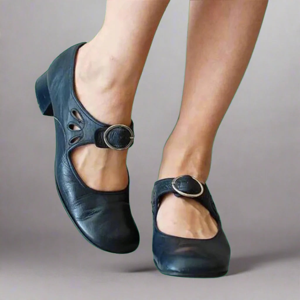 Denisa | Sandales orthopédiques en cuir avec semelle compensée confortable