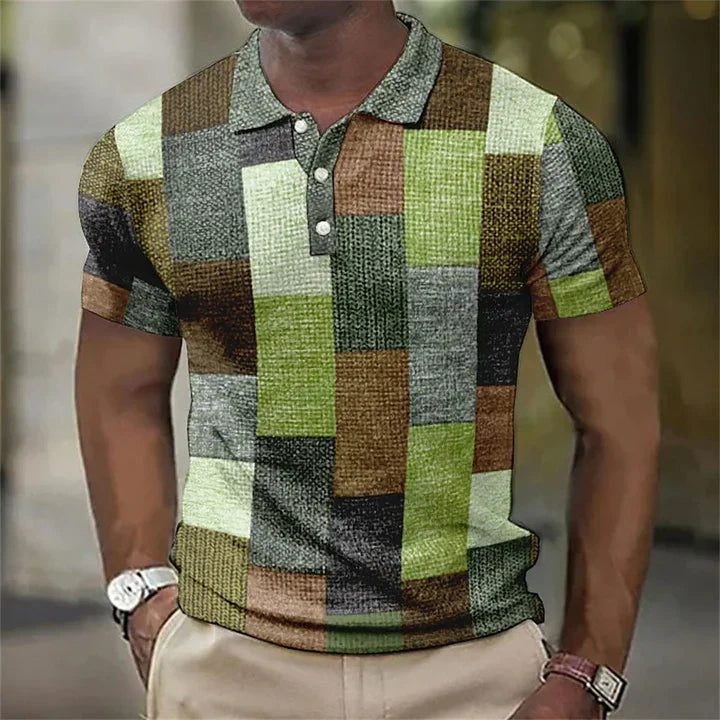 Lovi's™ Polo À Manches Courtes Et Imprimé À Carreaux