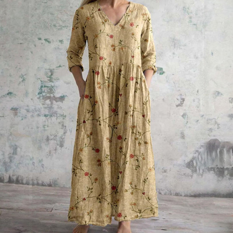 ANNE | ROBE LONGUE MAXI À FLEURS