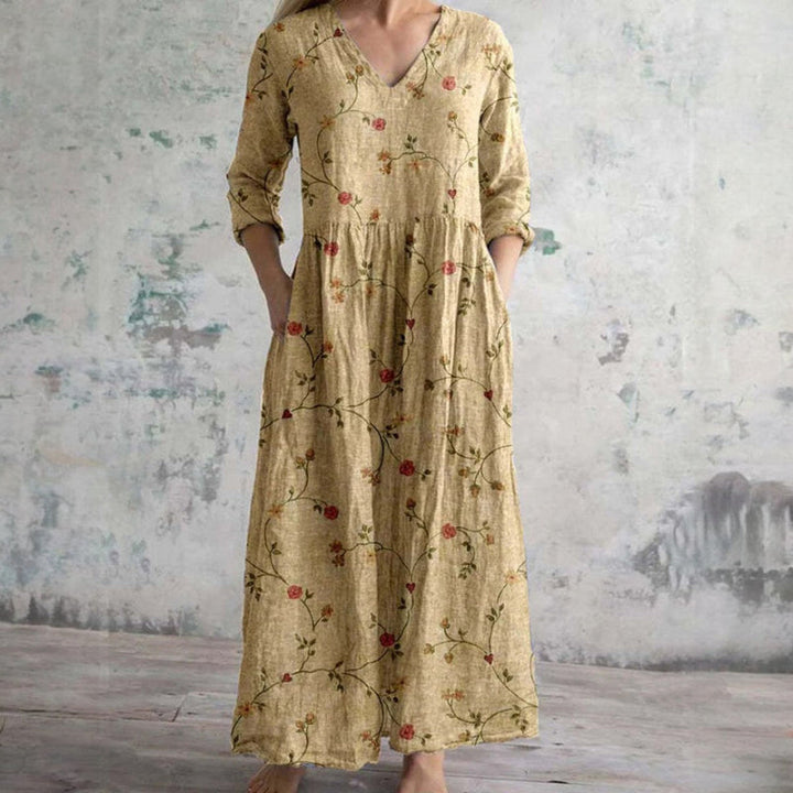 ANNE | ROBE LONGUE MAXI À FLEURS