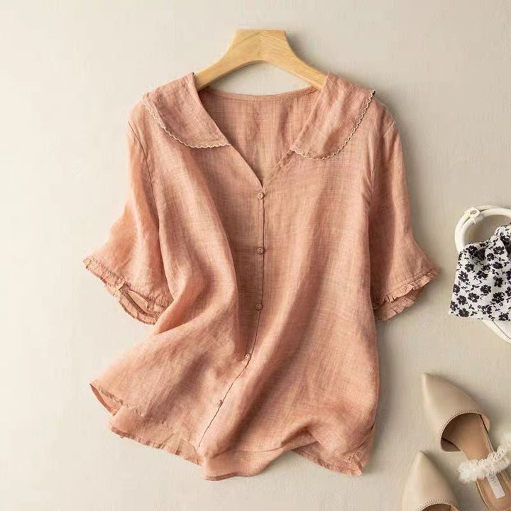 Chemise légère en lin pour femme