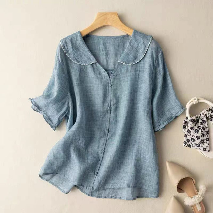 Chemise légère en lin pour femme