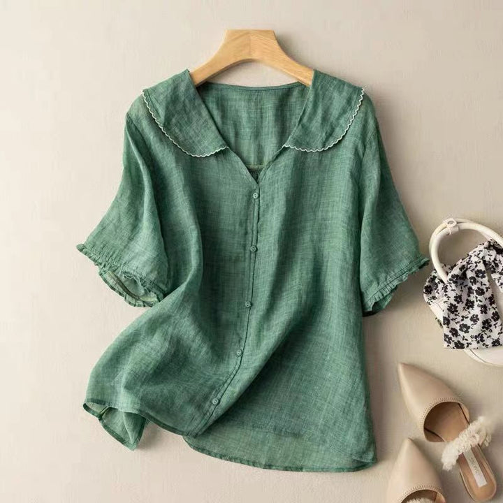 Chemise légère en lin pour femme