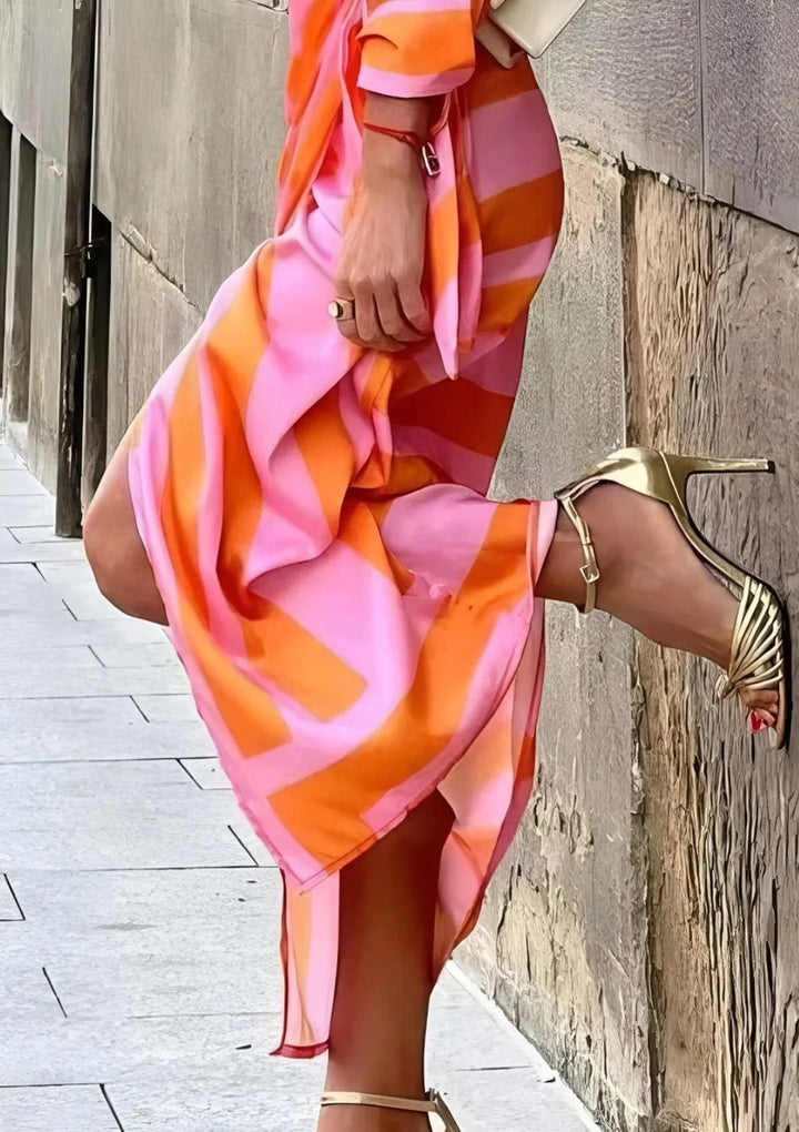 Wilma - Robe portefeuille imprimée