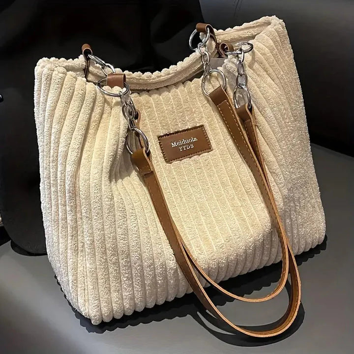 Amanda™ - Shopper En Velours Côtelé