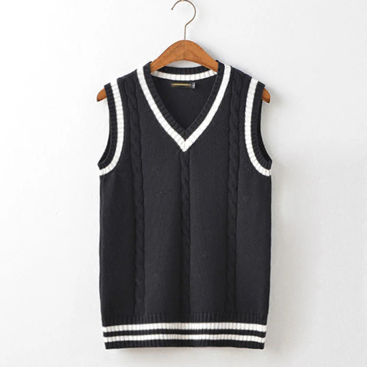Gilet En Tricot À Col En V