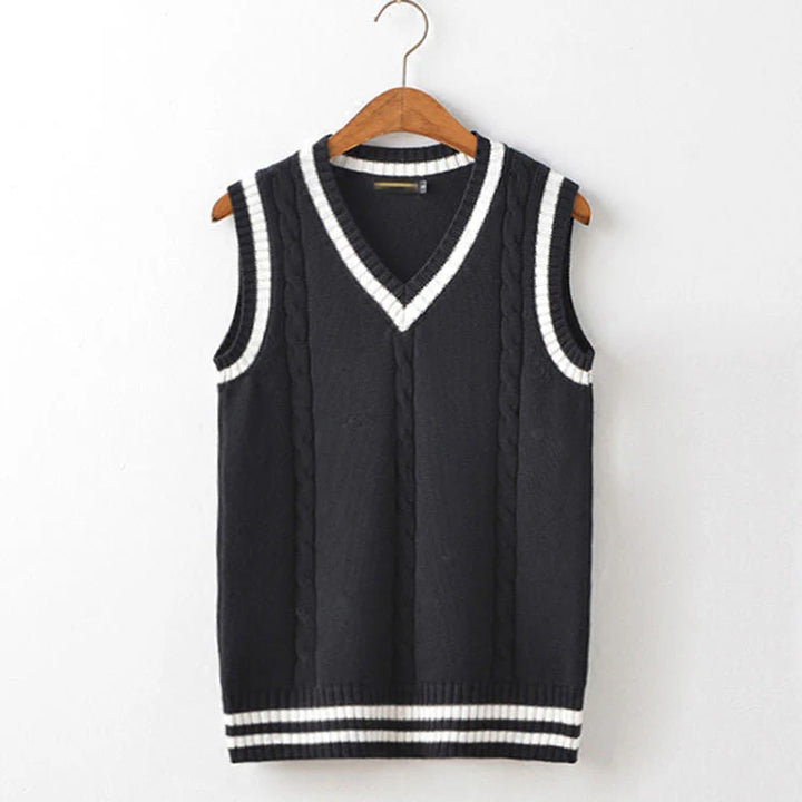 Gilet En Tricot À Col En V