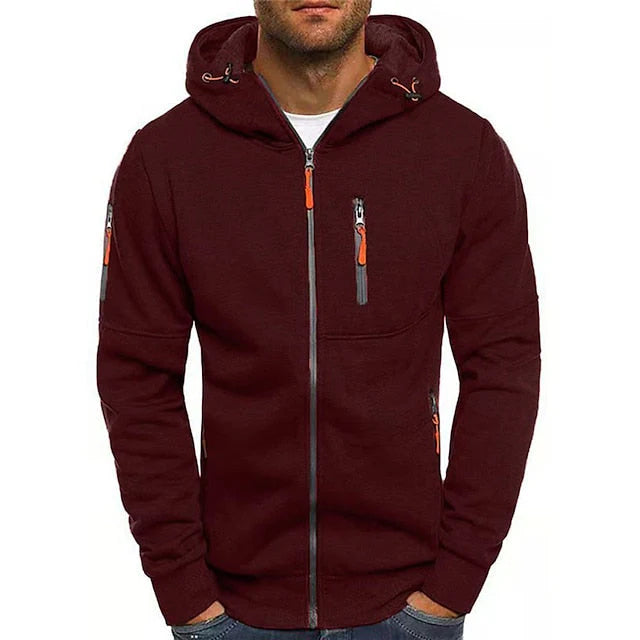 Terzo - Sweat à capuche zippé décontracté