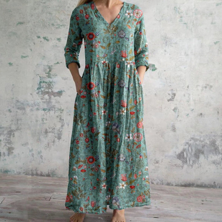ANNE | ROBE LONGUE MAXI À FLEURS